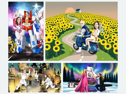 Aangepast One Piece Volledig Lichaam Portret