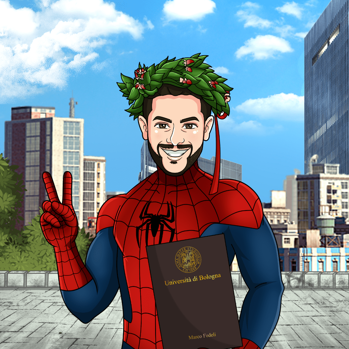 Portrait personnalisé Cadeau de diplôme - Transformez-vous en super-héros !