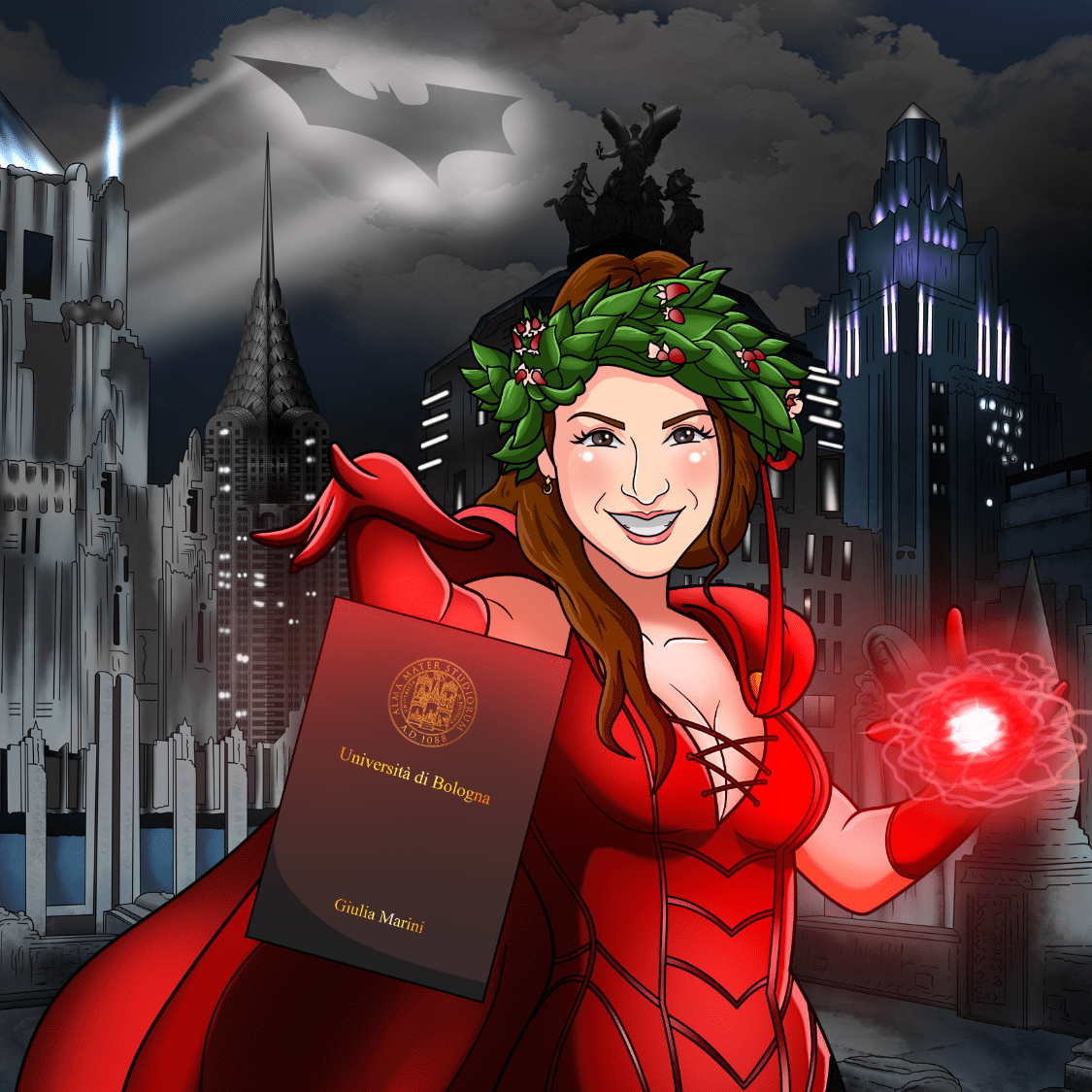 Portrait personnalisé Cadeau de diplôme - Transformez-vous en super-héros !