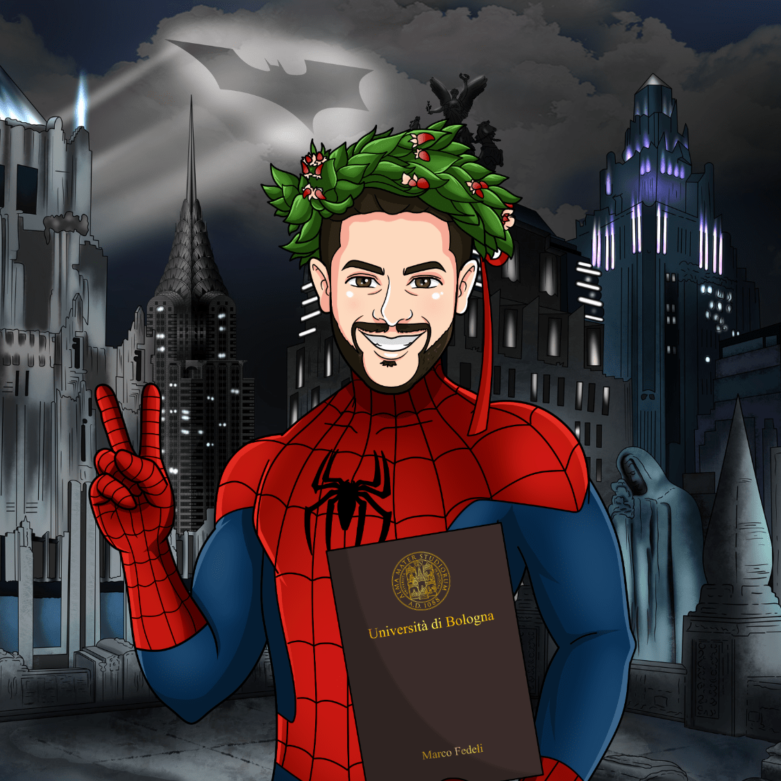 Portrait personnalisé Cadeau de diplôme - Transformez-vous en super-héros !