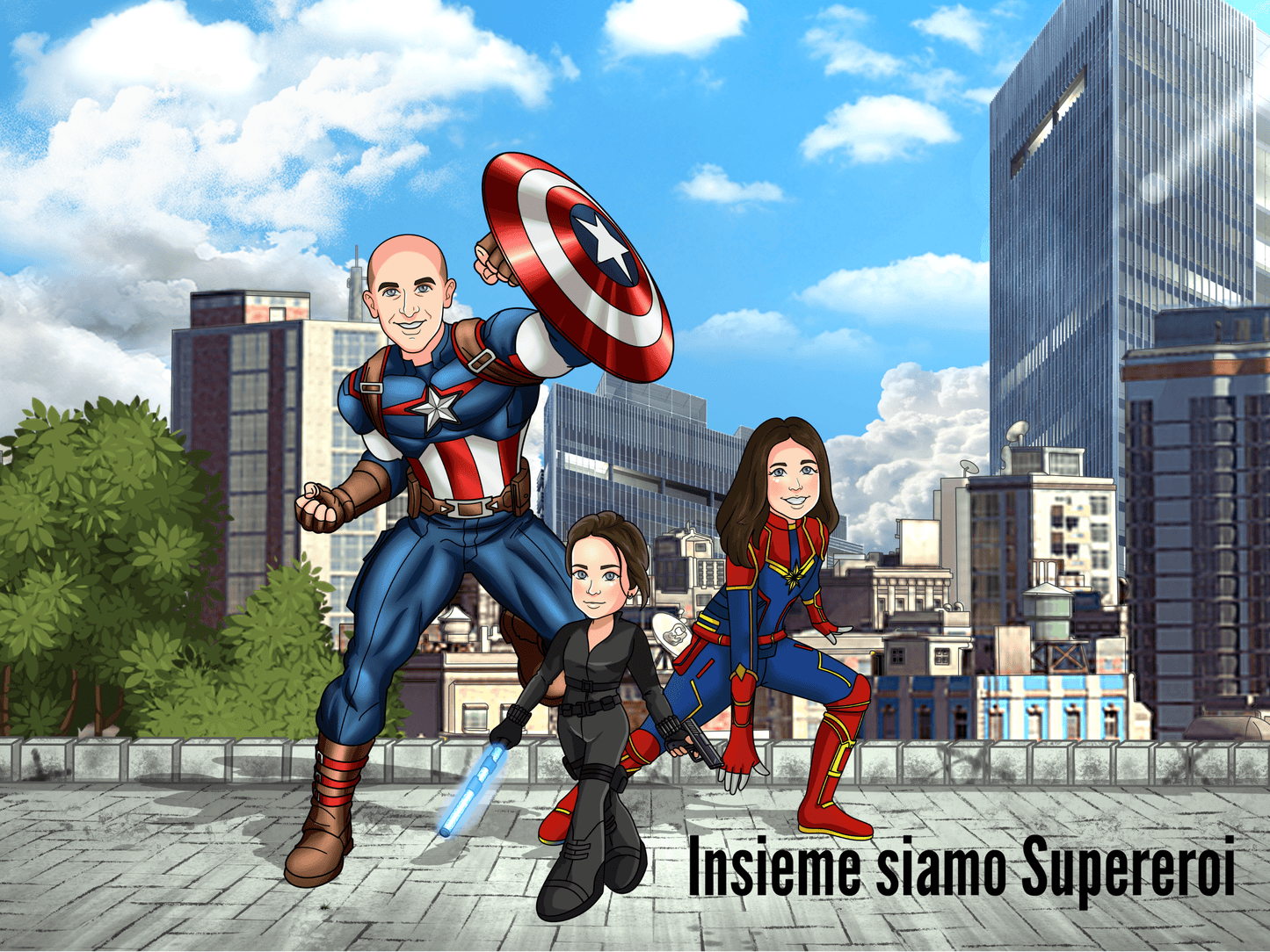 Portrait personnalisé Cadeau de diplôme - Transformez-vous en super-héros !