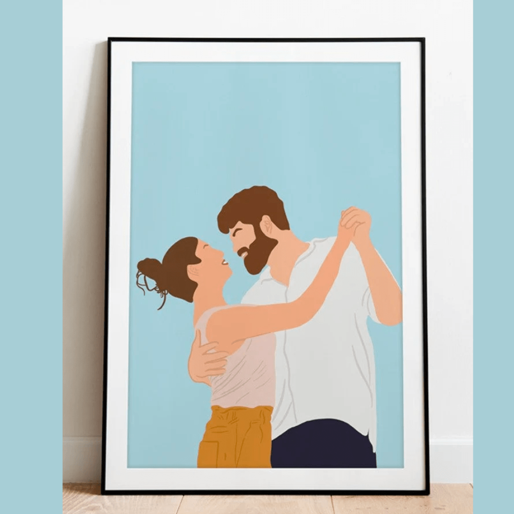 Illustration personnalisée portrait sans visage