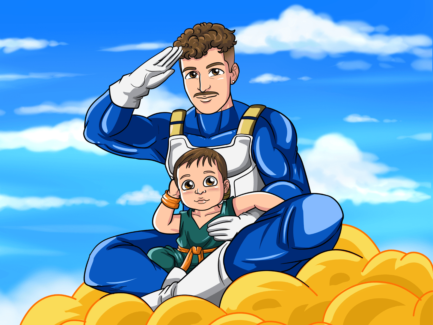 Aangepast Portret Wordt Super Saiyan