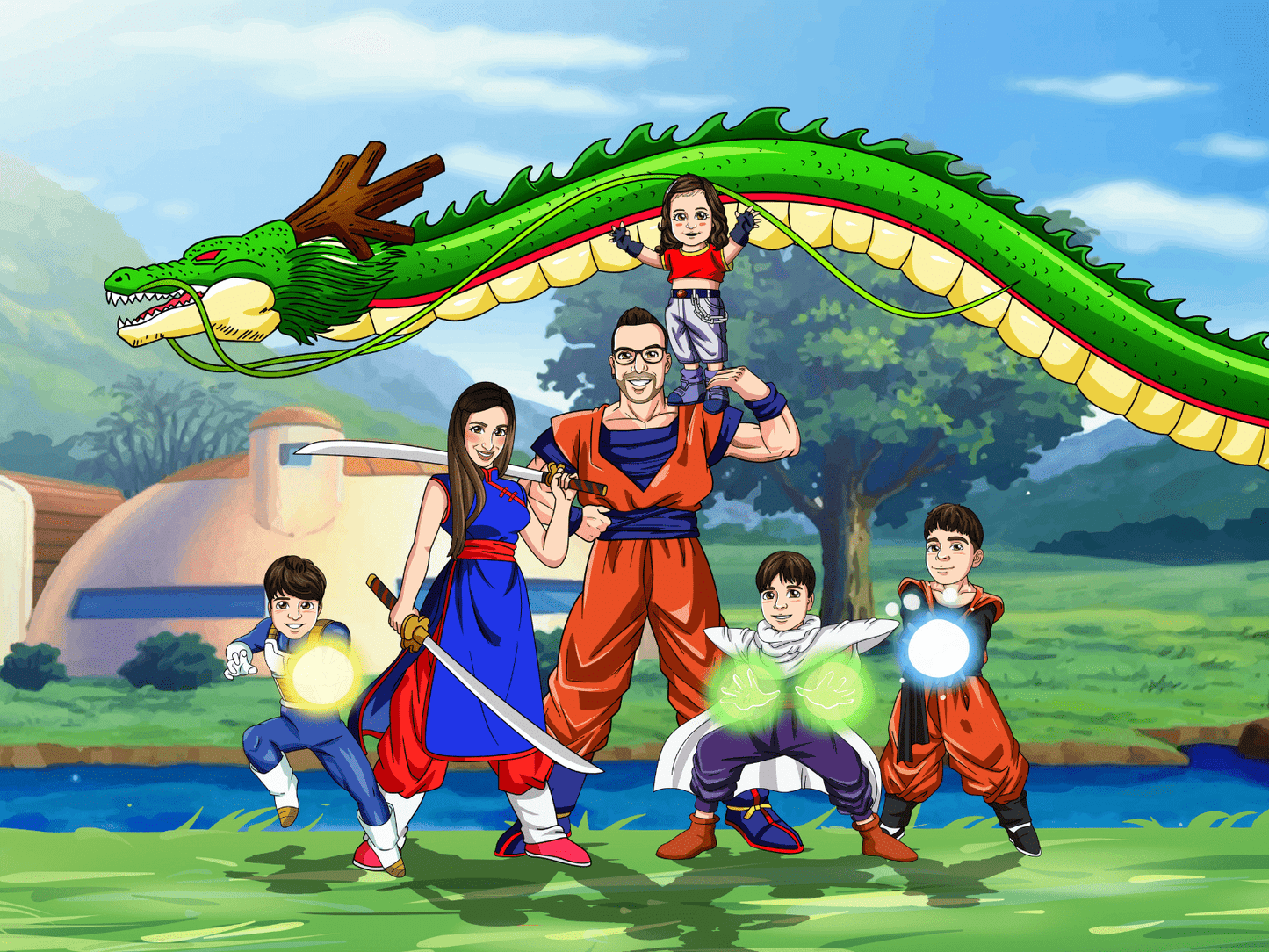 Aangepast Portret Wordt Super Saiyan