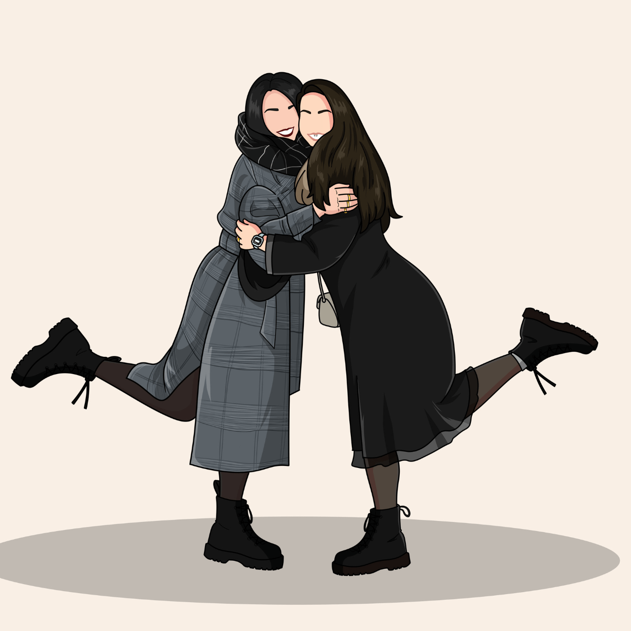 Illustration personnalisée portrait sans visage