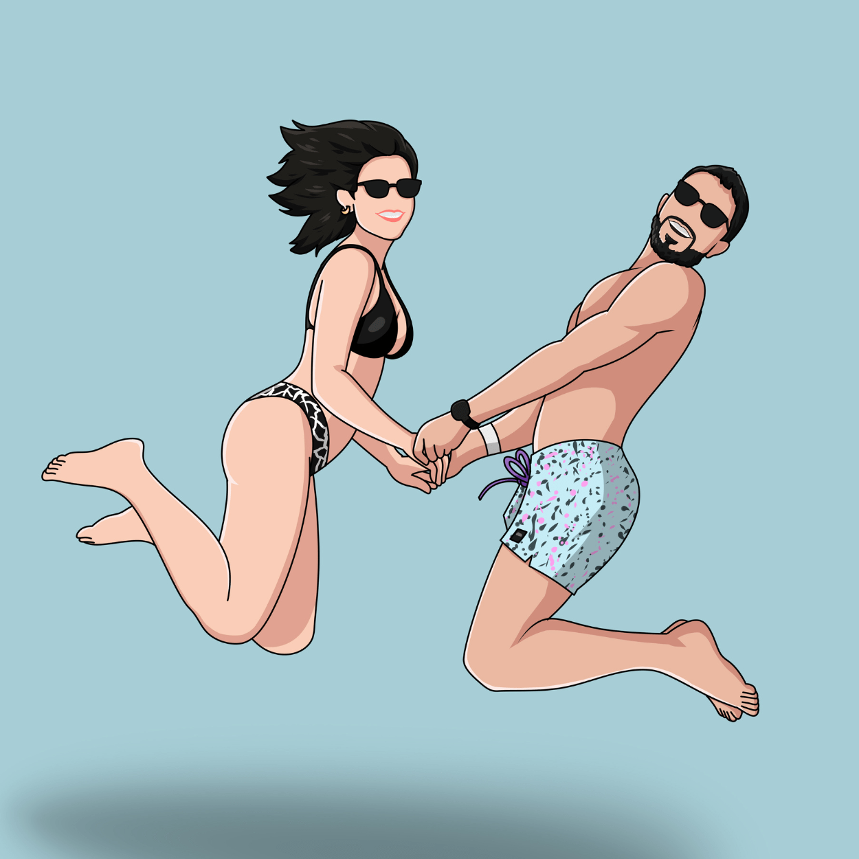 Illustration personnalisée portrait sans visage