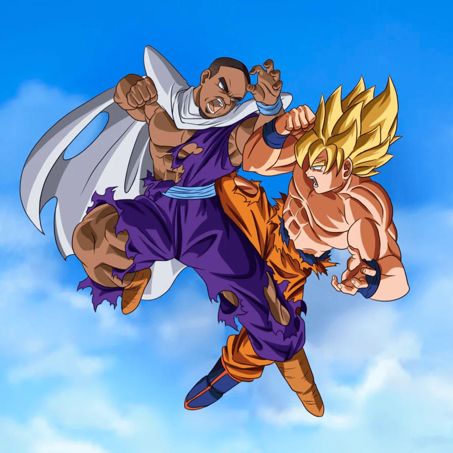 Aangepast Portret Wordt Super Saiyan