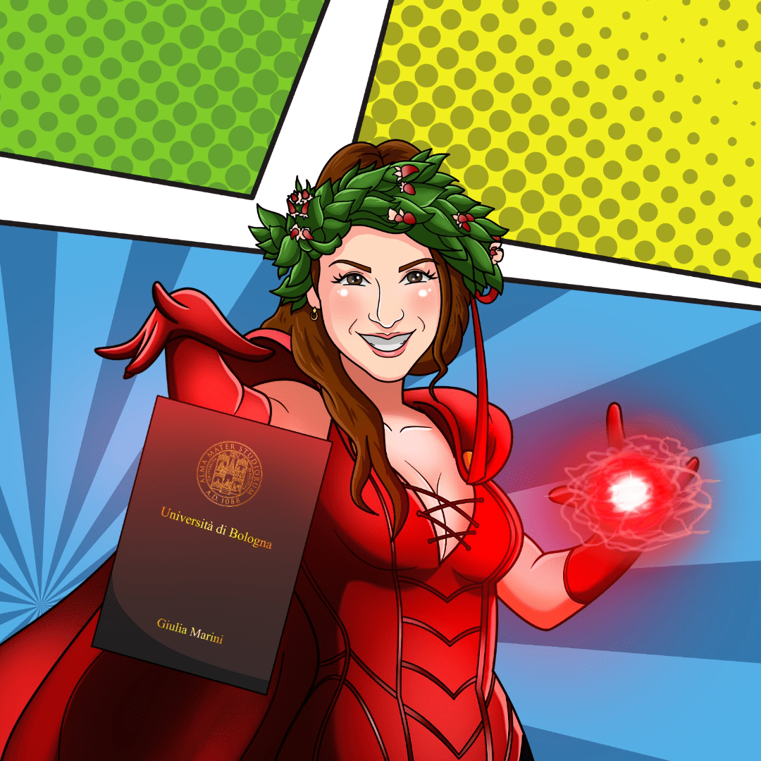 Portrait personnalisé Cadeau de diplôme - Transformez-vous en super-héros !