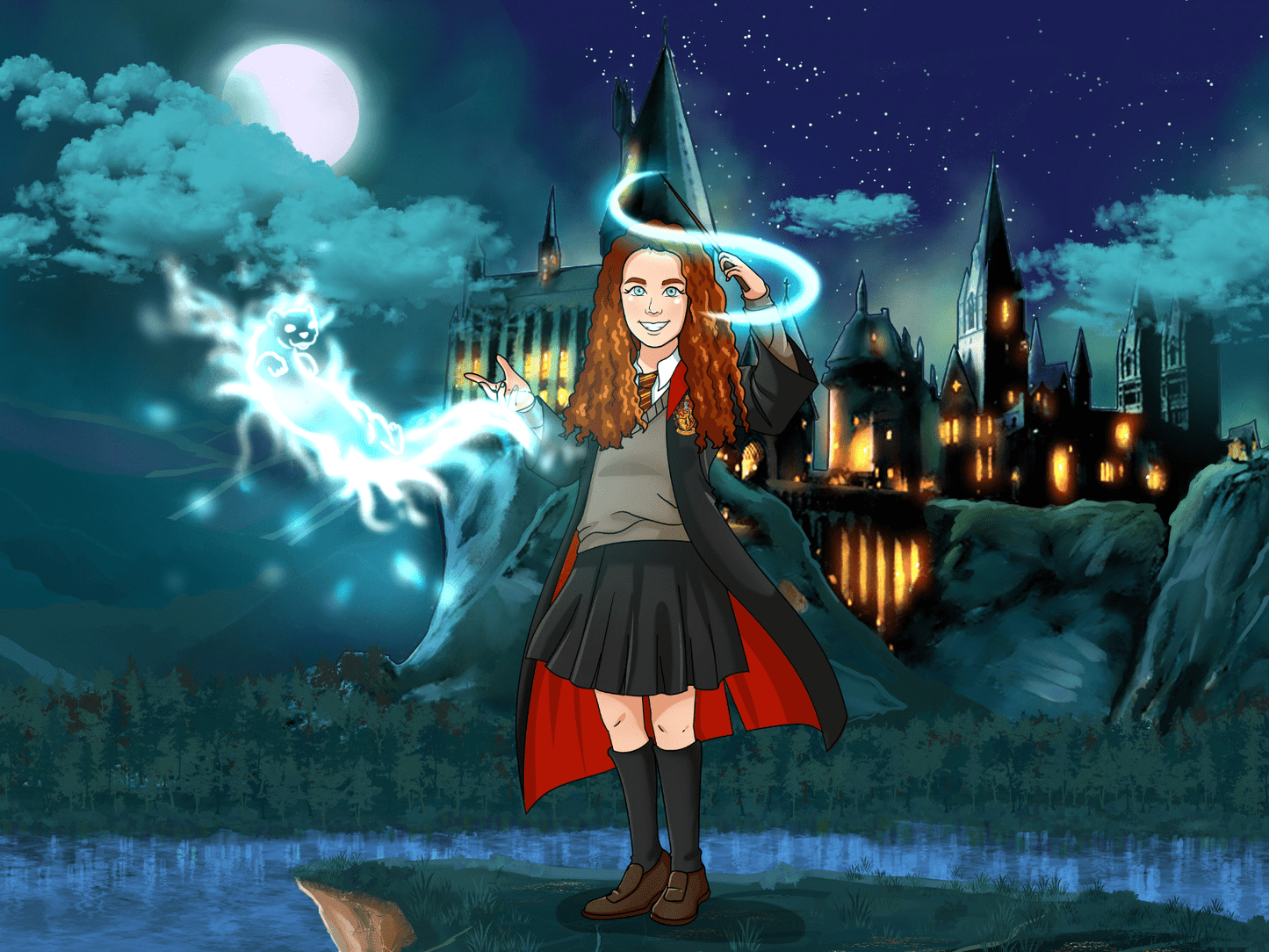 Portrait personnalisé - De Moldus à Sorciers !