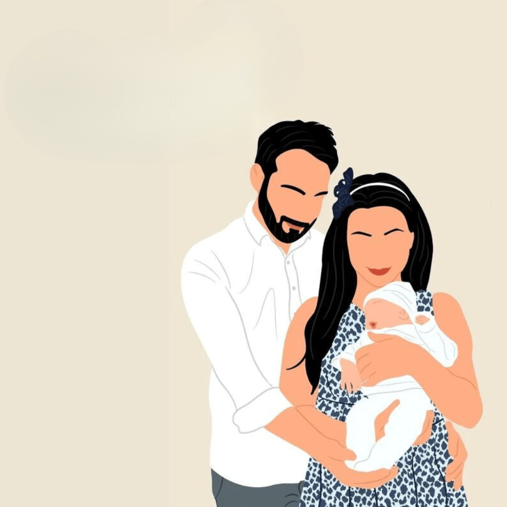 Illustration personnalisée portrait sans visage