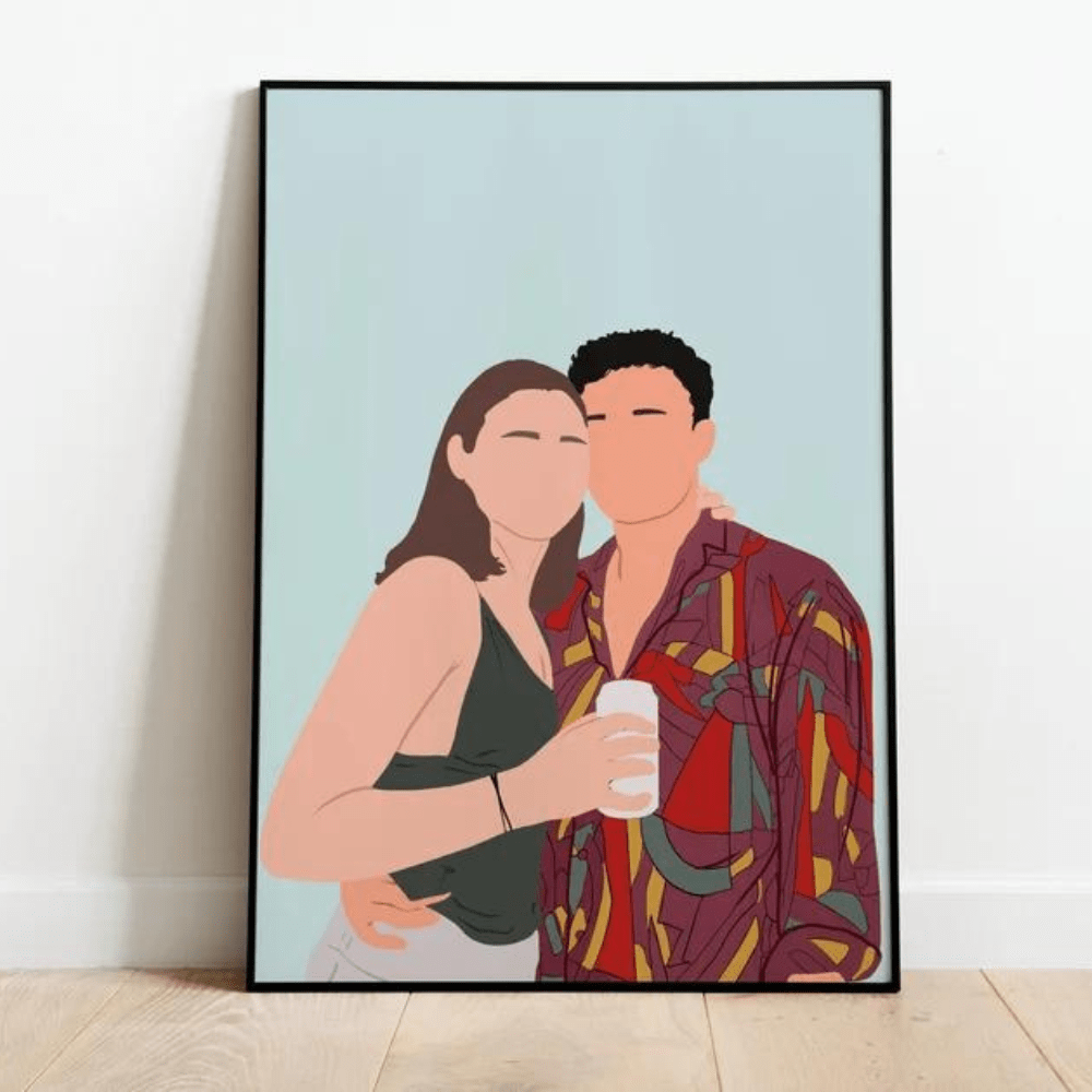 Illustration personnalisée portrait sans visage