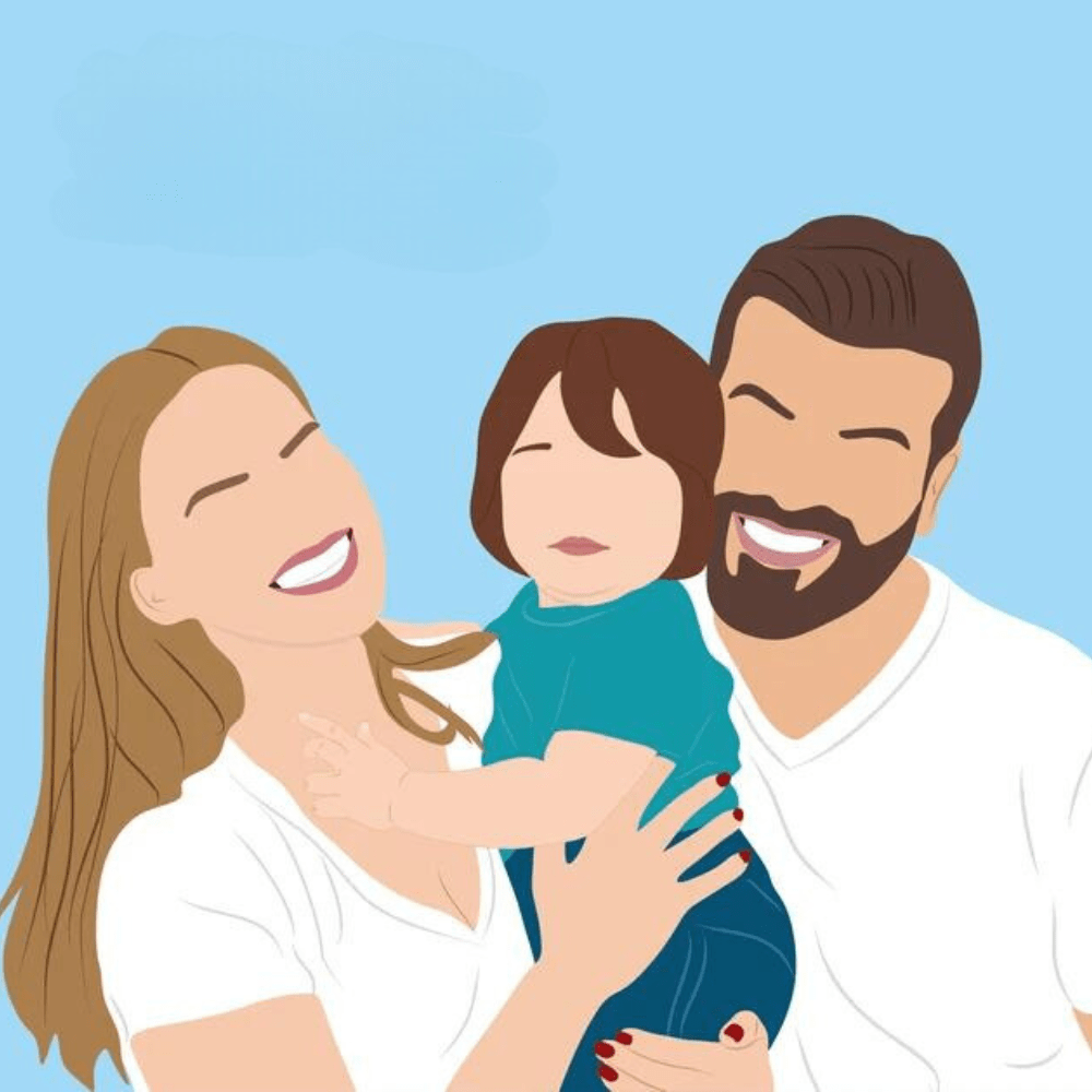 Illustration personnalisée portrait sans visage