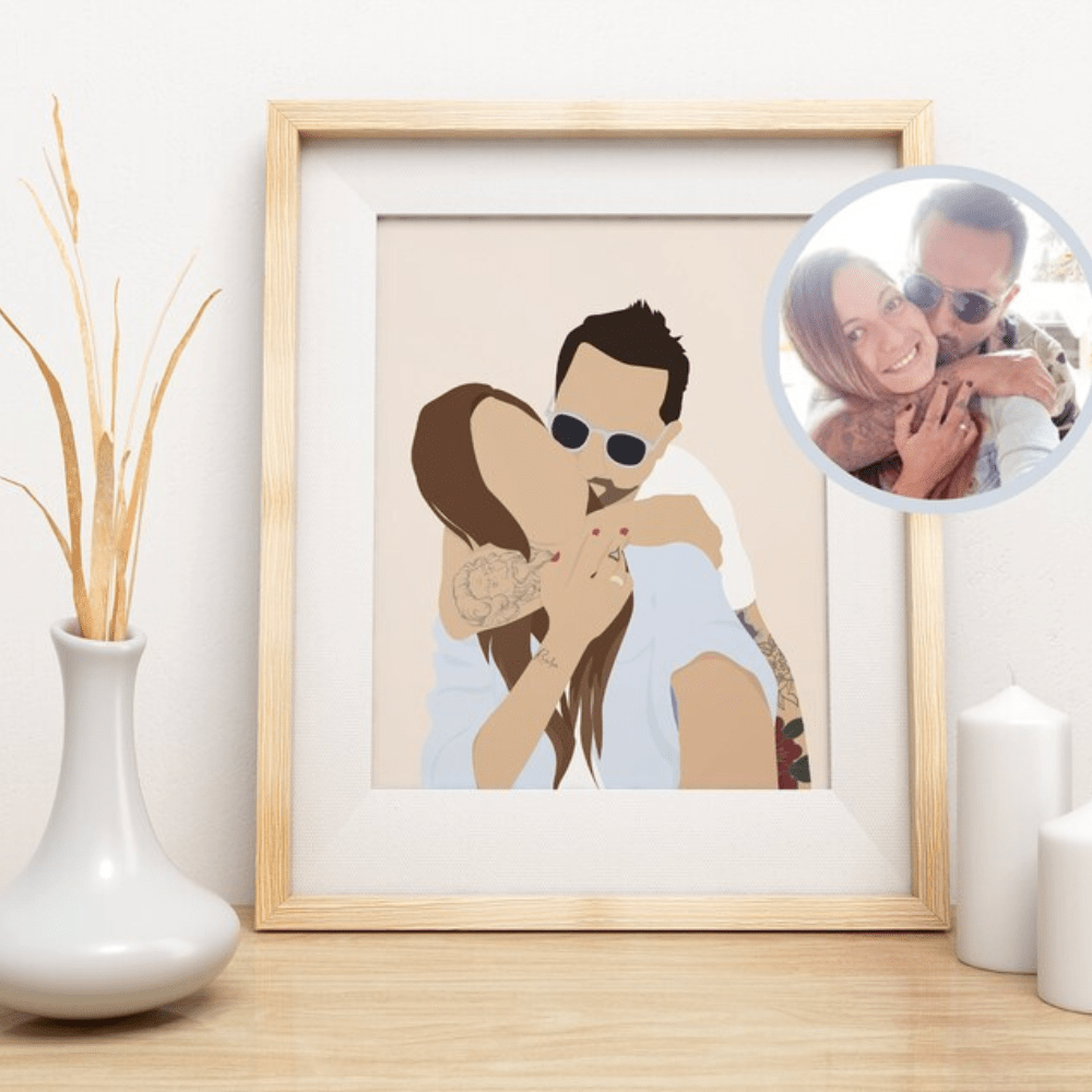 Illustration personnalisée portrait sans visage