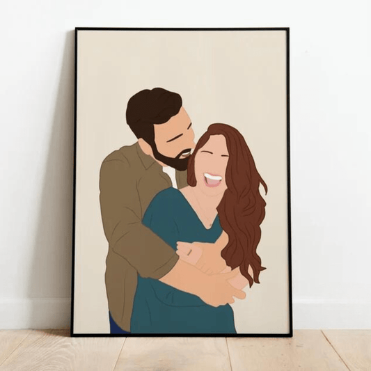 Aangepaste illustratie portret zonder gezicht