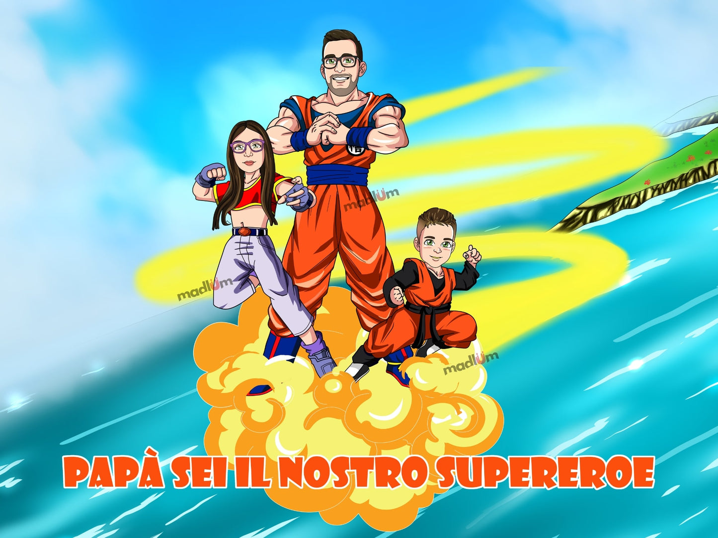 Aangepast Portret Wordt Super Saiyan