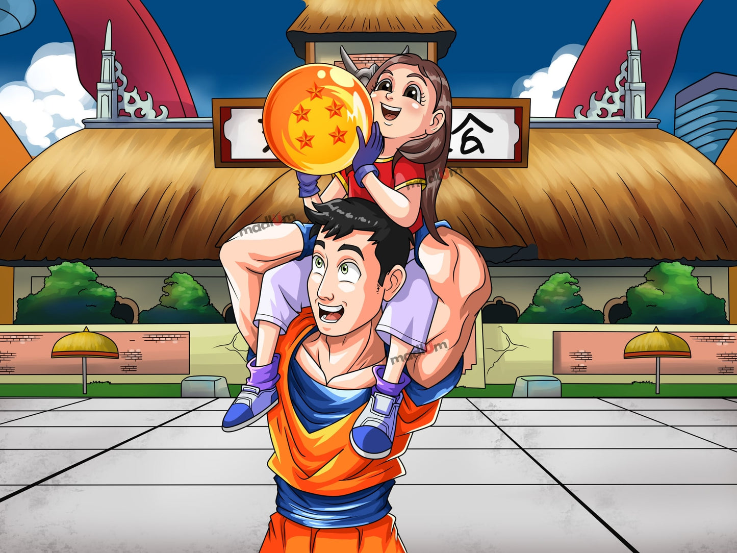 Aangepast Portret Wordt Super Saiyan