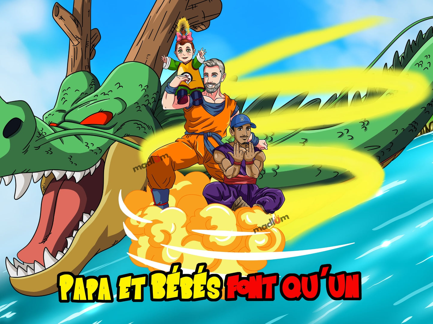 Aangepast Portret Wordt Super Saiyan