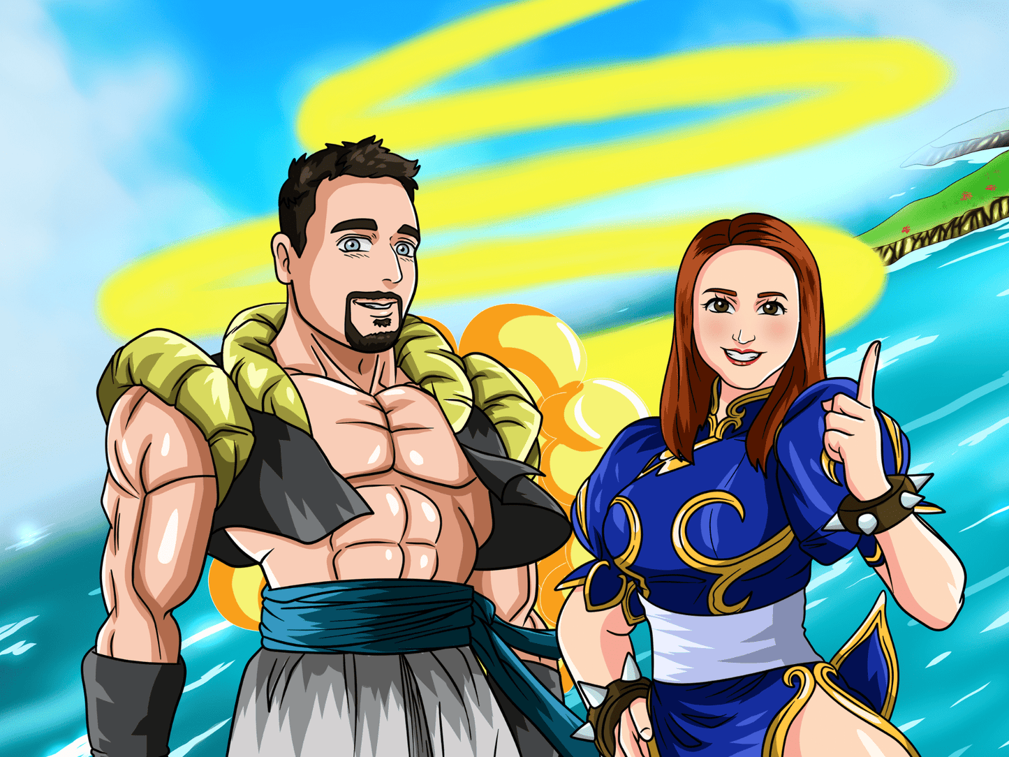 Aangepast Portret Wordt Super Saiyan