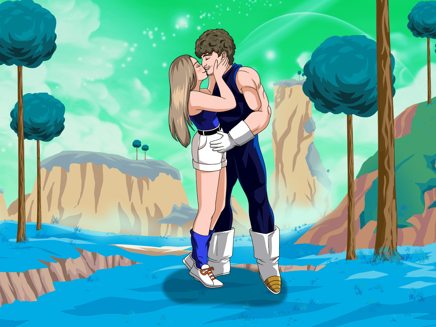 Aangepast Portret Wordt Super Saiyan