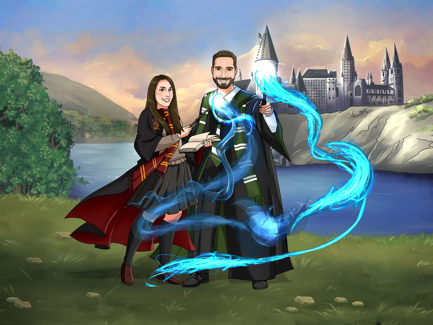 Portrait personnalisé - De Moldus à Sorciers !