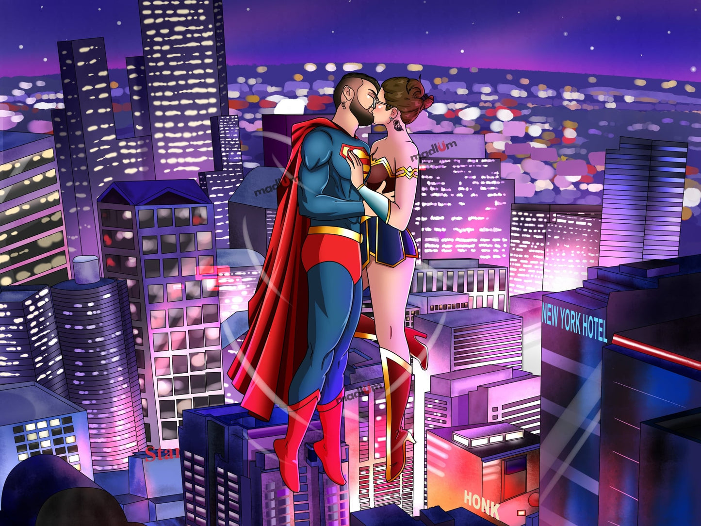 Portrait de couple : transformez-vous en super-héros !