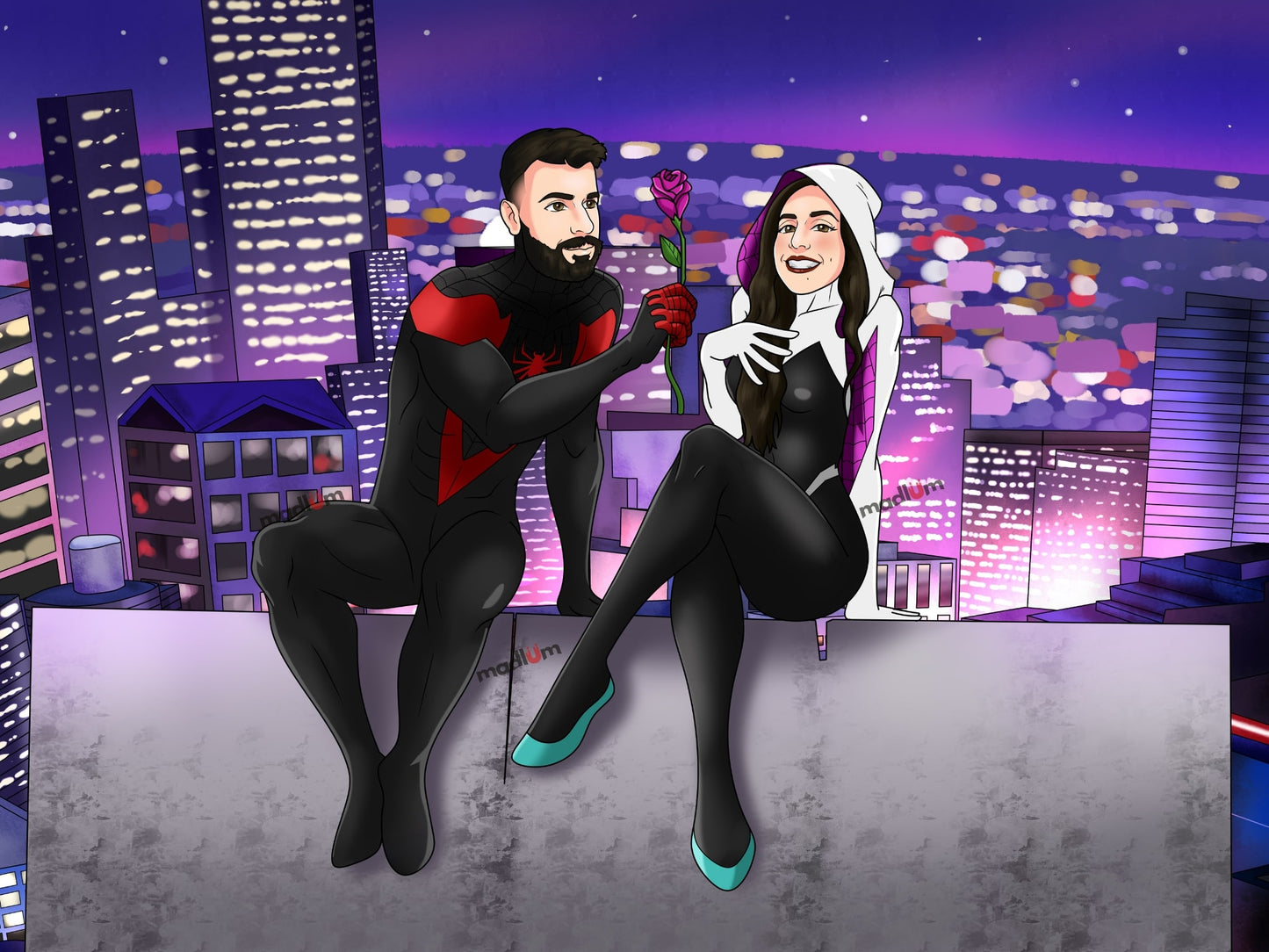 Portrait de couple : transformez-vous en super-héros !