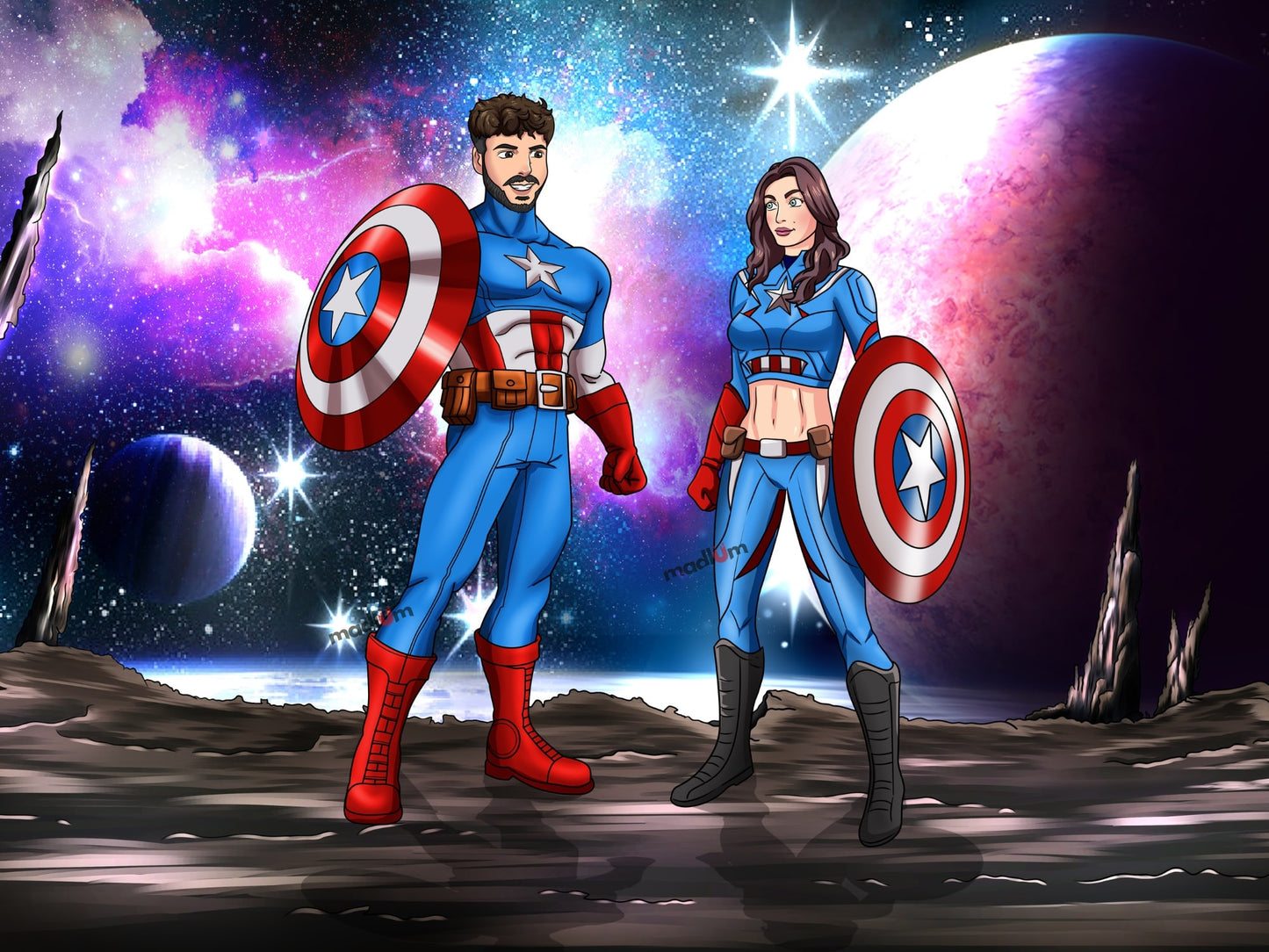 Portrait de couple : transformez-vous en super-héros !