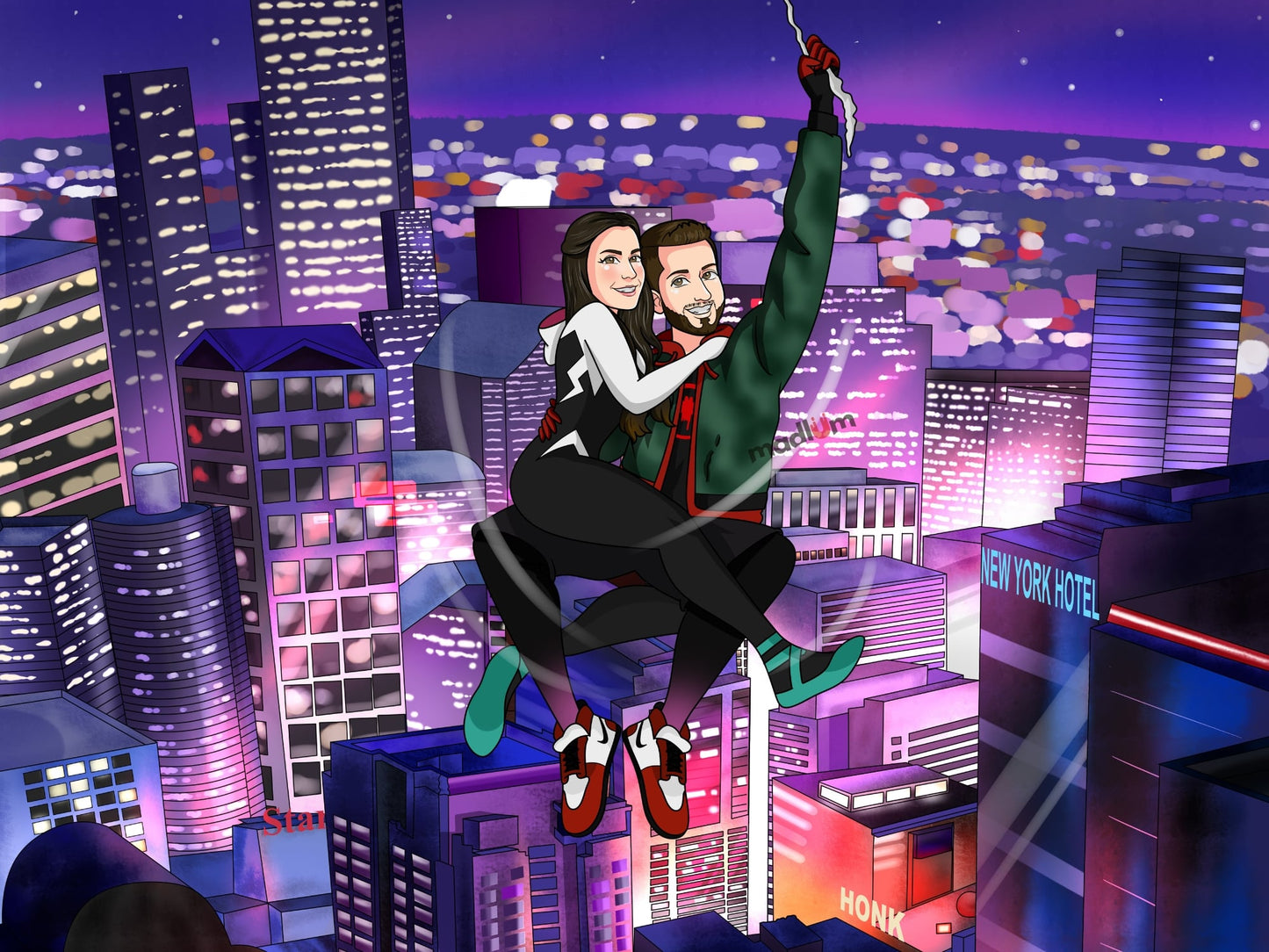 Portrait de couple : transformez-vous en super-héros !