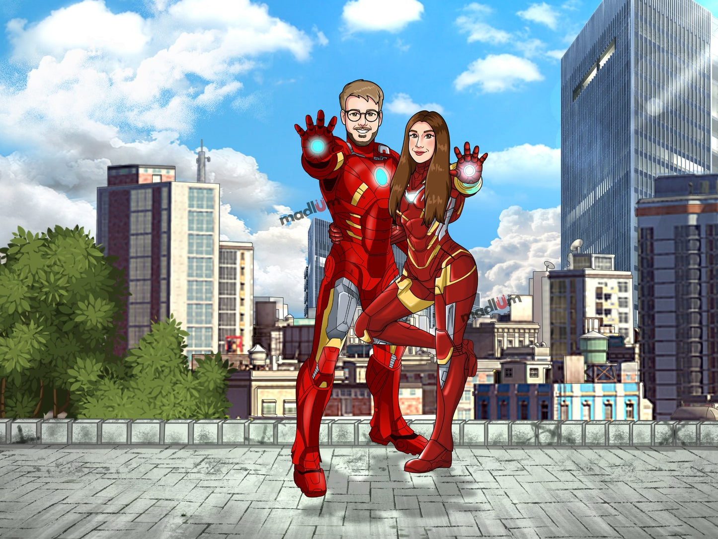Portrait de couple : transformez-vous en super-héros !