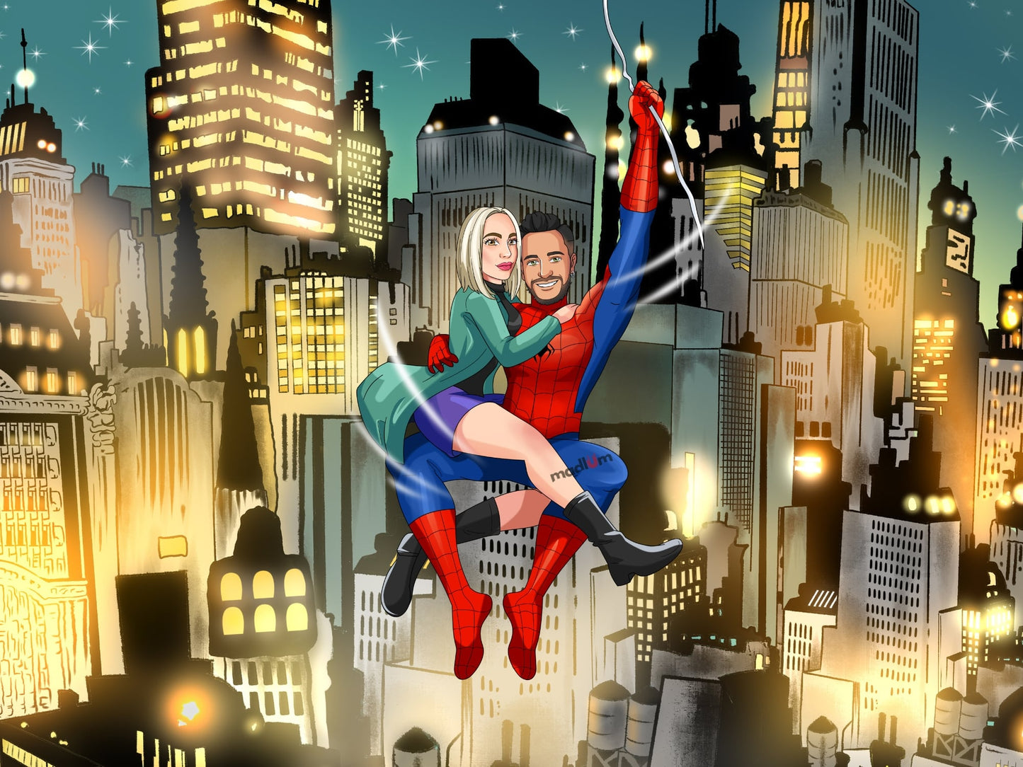 Portrait de couple : transformez-vous en super-héros !