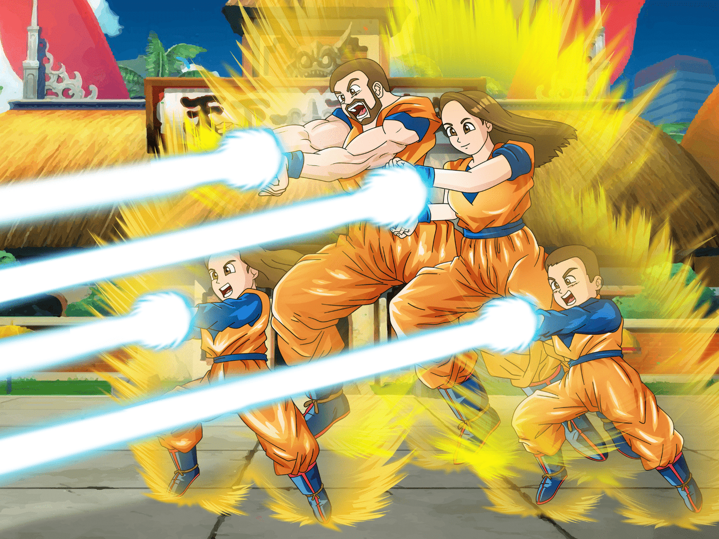 Aangepast Portret Wordt Super Saiyan