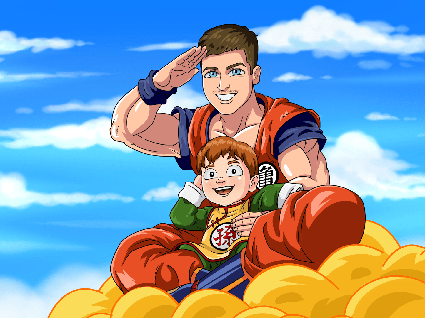 Aangepast Portret Wordt Super Saiyan