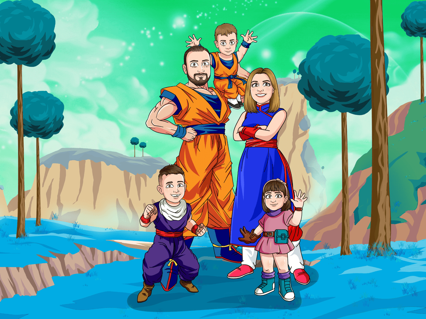 Aangepast Portret Wordt Super Saiyan