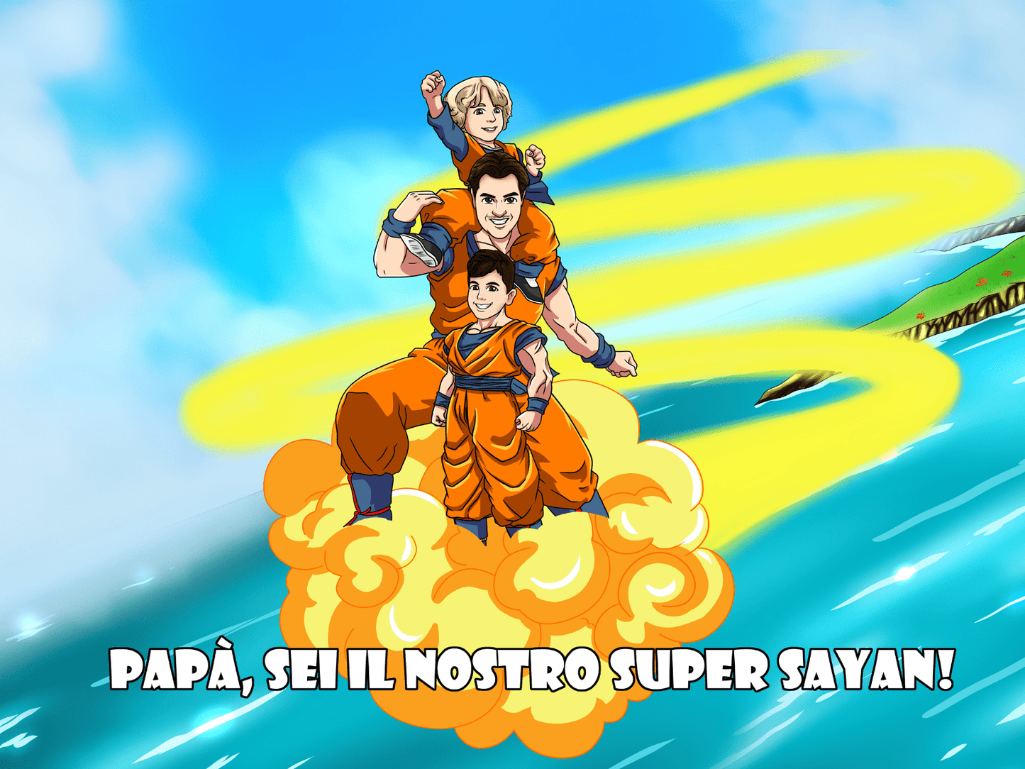 Aangepast Portret Wordt Super Saiyan