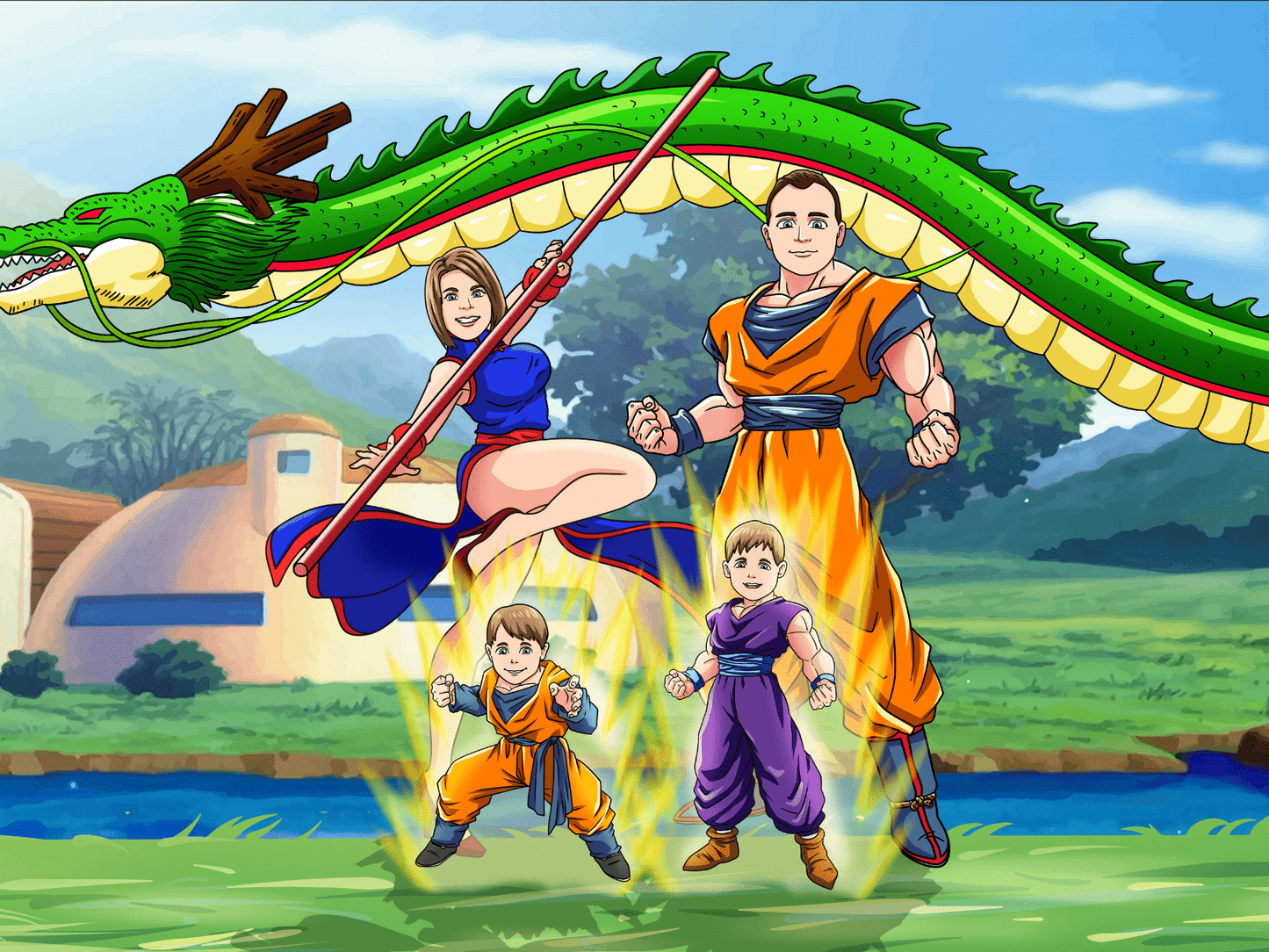 Aangepast Portret Wordt Super Saiyan