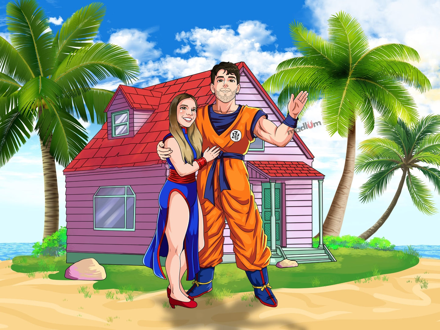 Aangepast Portret Wordt Super Saiyan