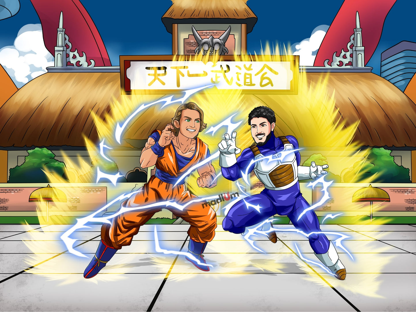 Aangepast Portret Wordt Super Saiyan