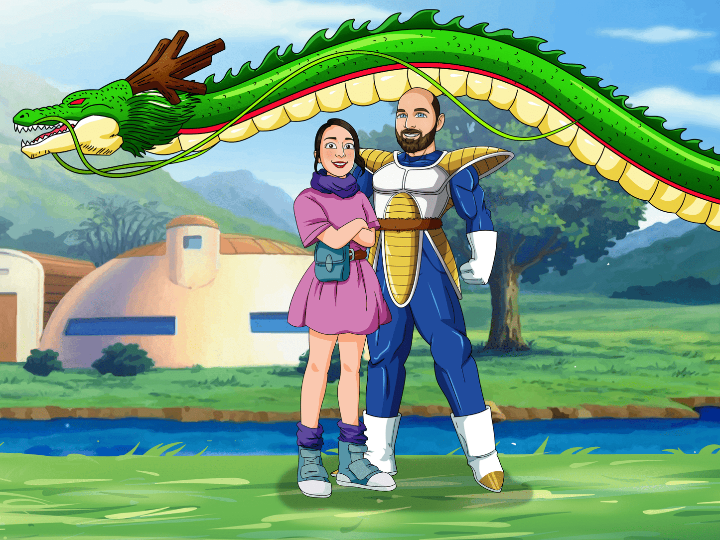 Aangepast Portret Wordt Super Saiyan