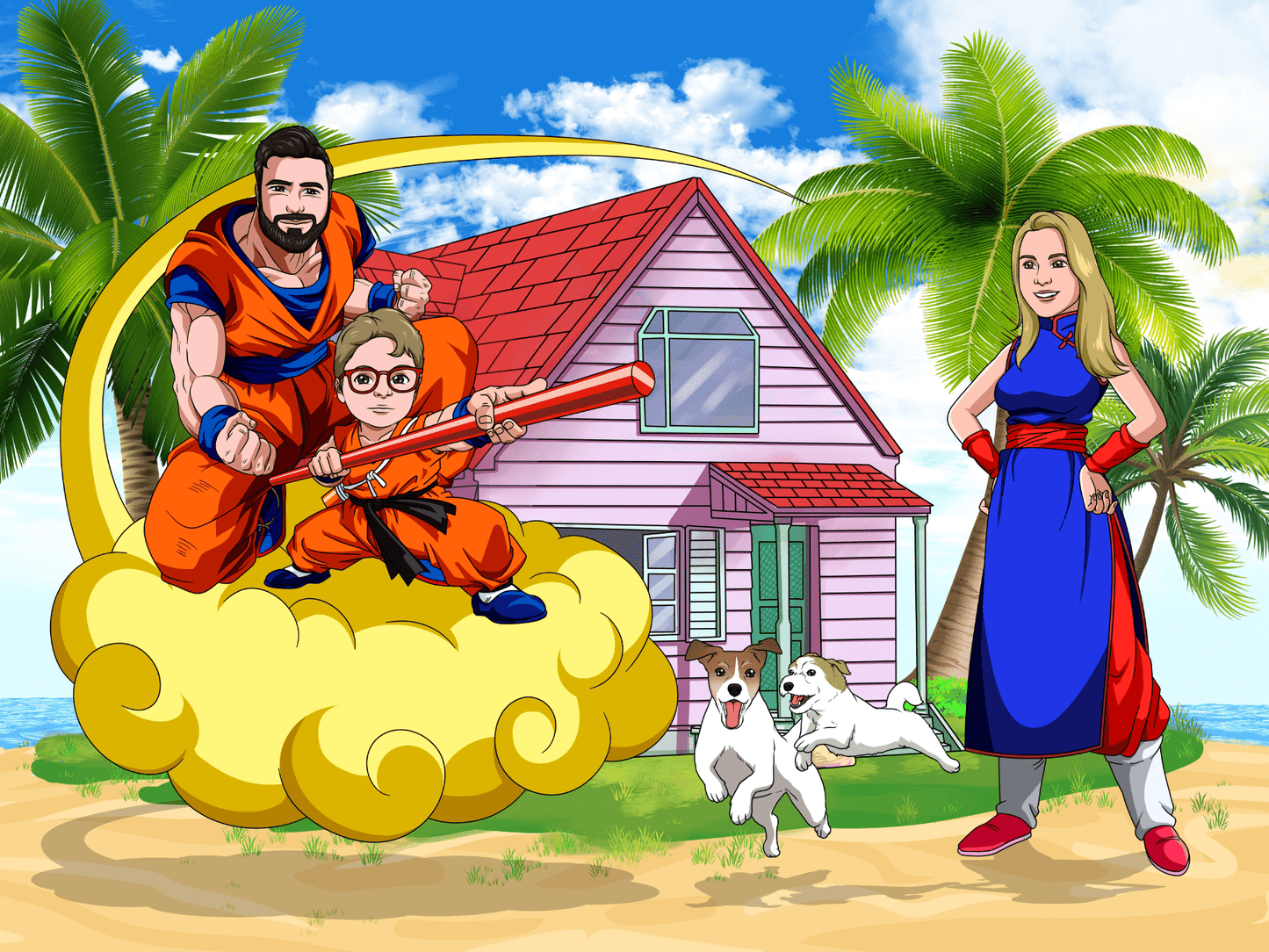 Aangepast Portret Wordt Super Saiyan