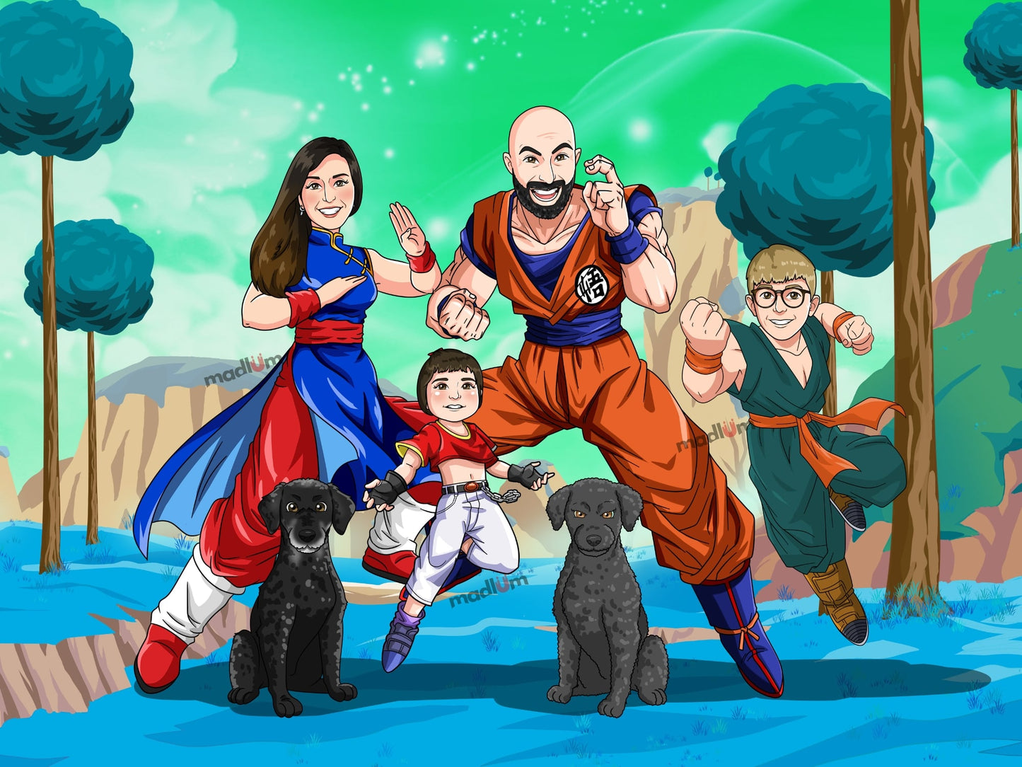 Aangepast Portret Wordt Super Saiyan