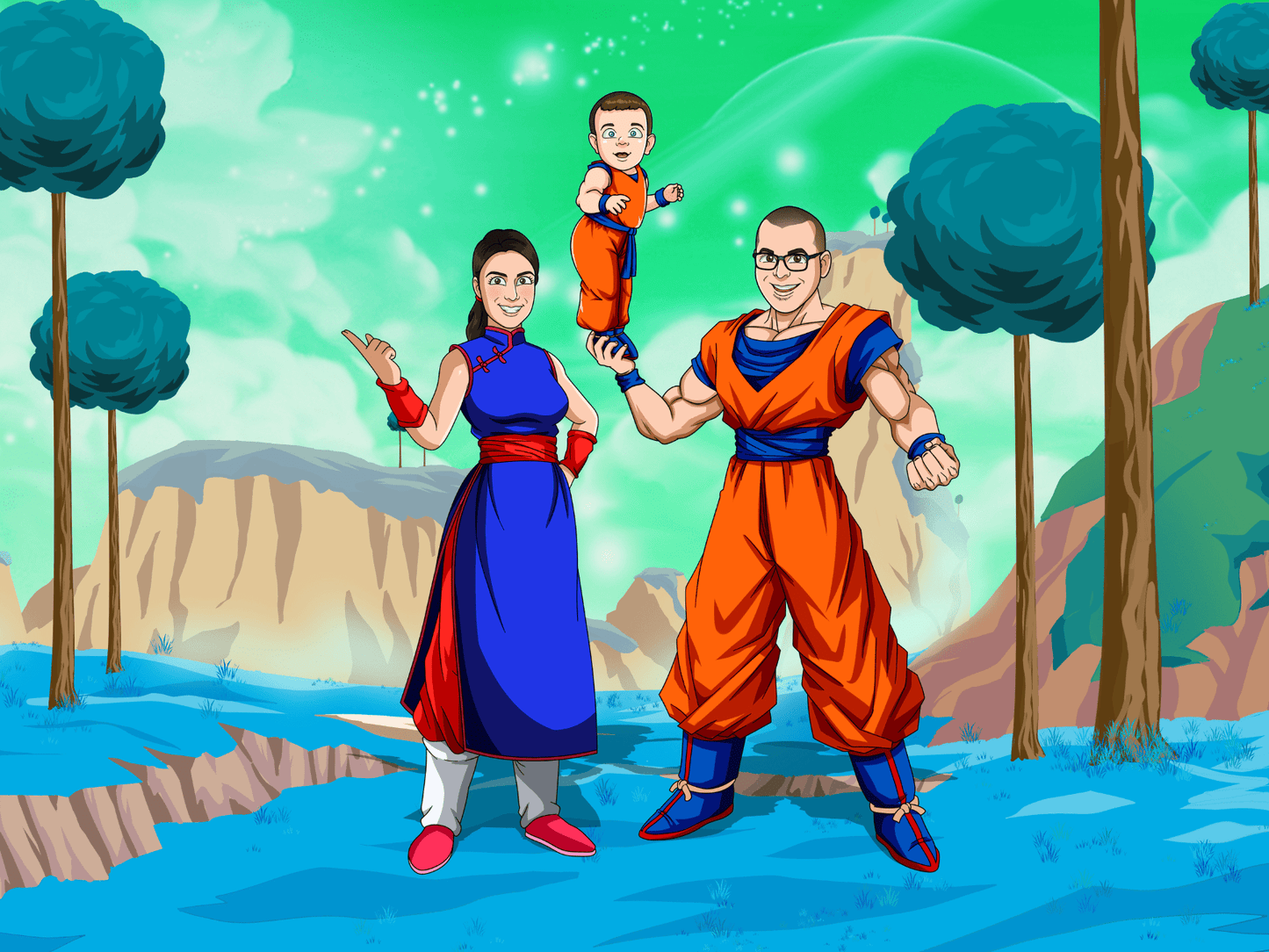 Aangepast Portret Wordt Super Saiyan