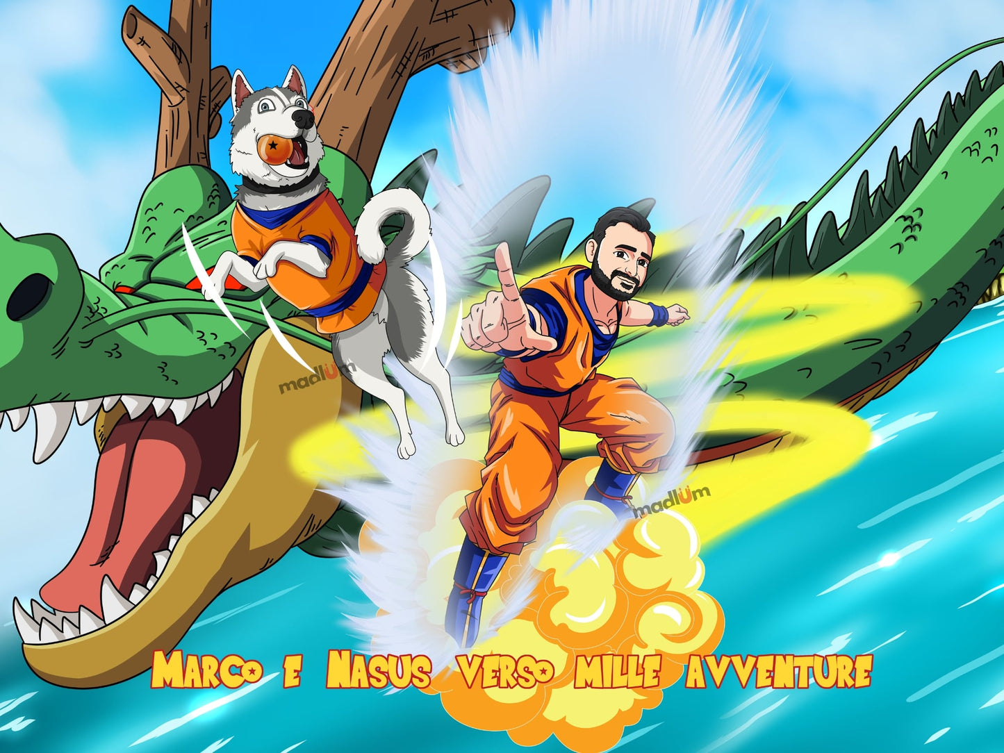 Aangepast Portret Wordt Super Saiyan