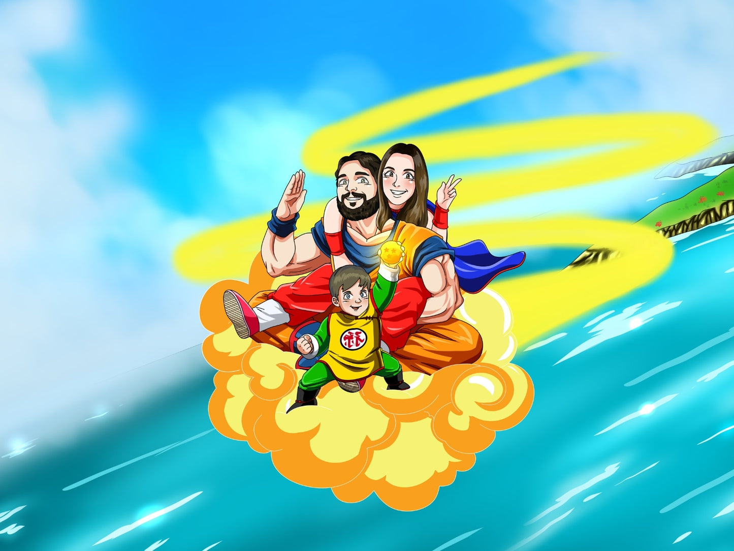 Aangepast Portret Wordt Super Saiyan