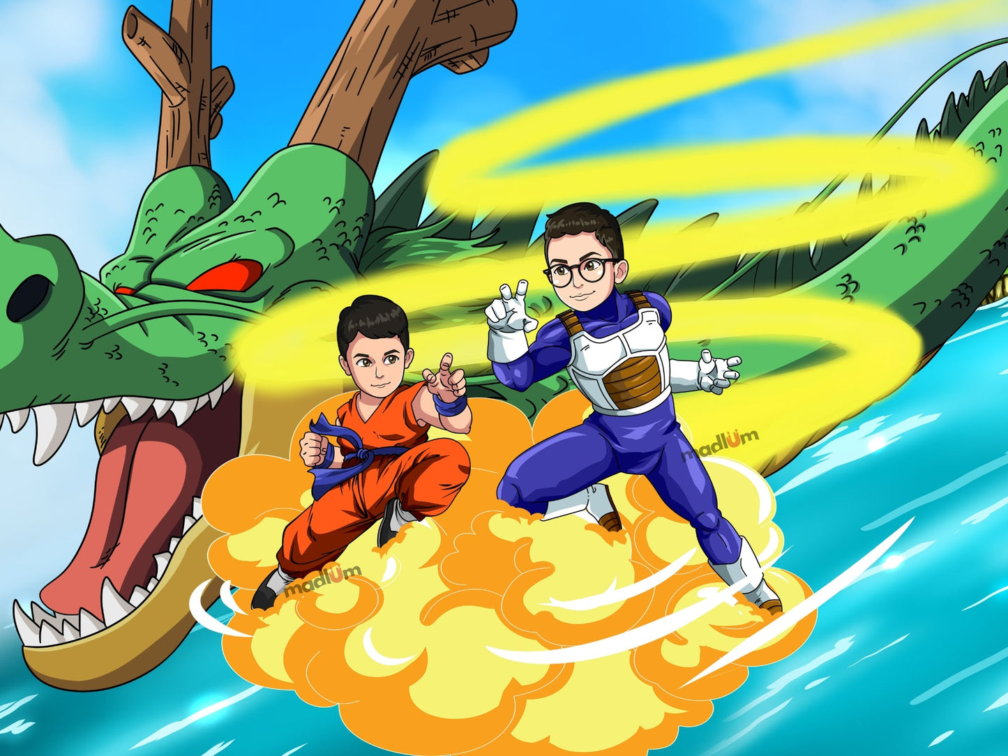 Aangepast Portret Wordt Super Saiyan