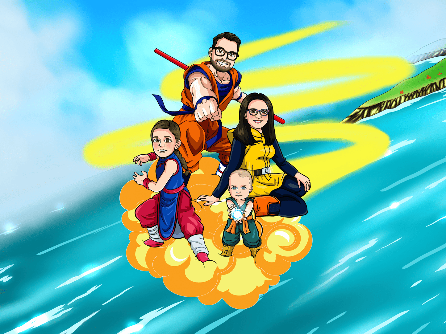 Aangepast Portret Wordt Super Saiyan