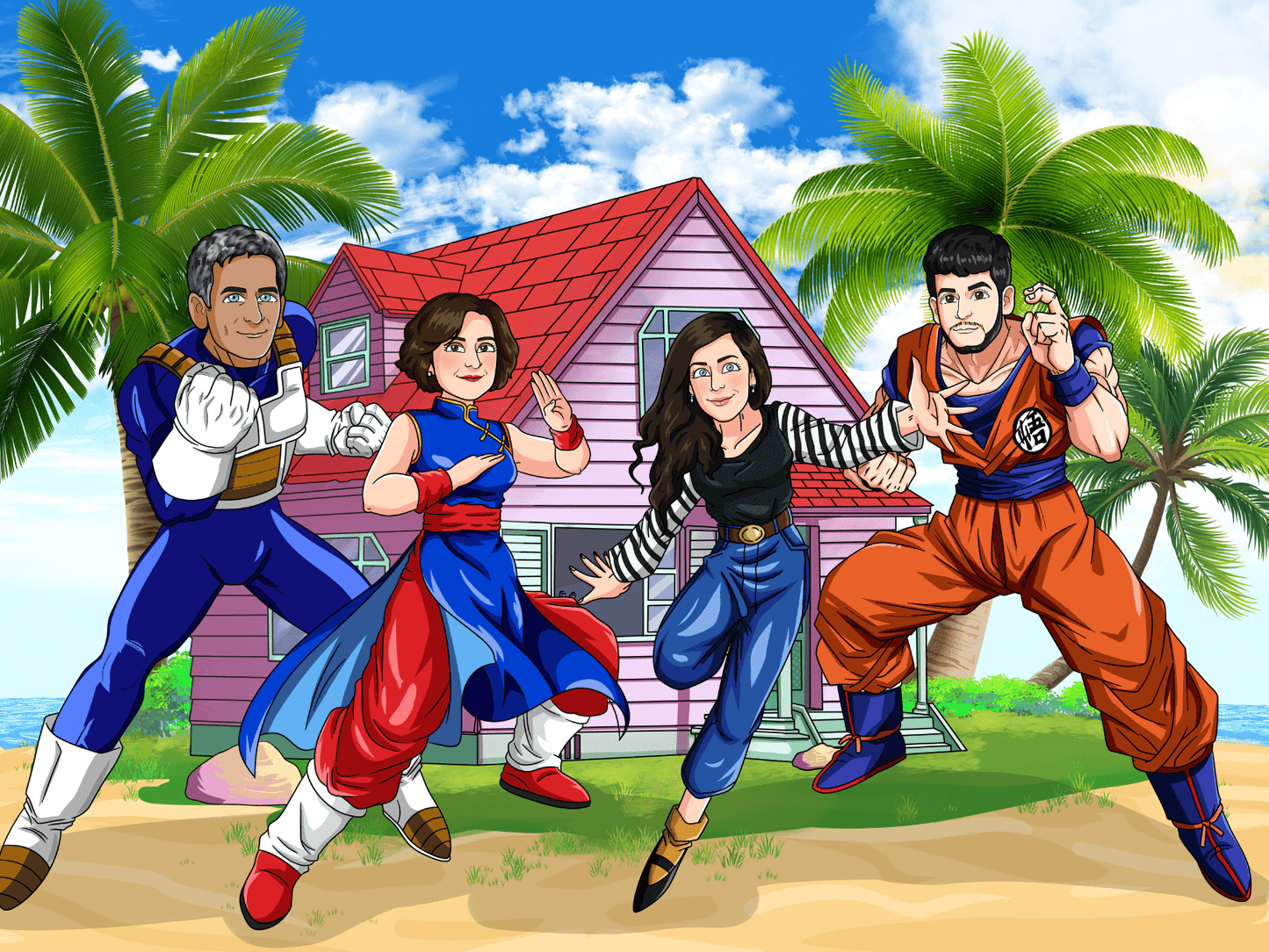 Aangepast Portret Wordt Super Saiyan