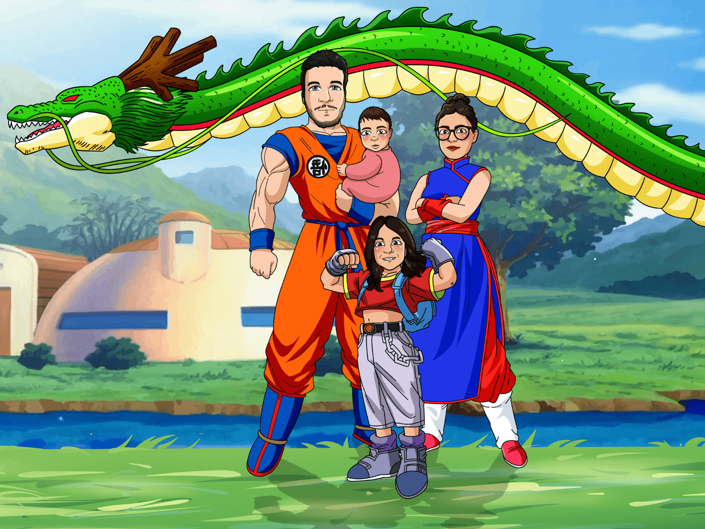 Aangepast Portret Wordt Super Saiyan