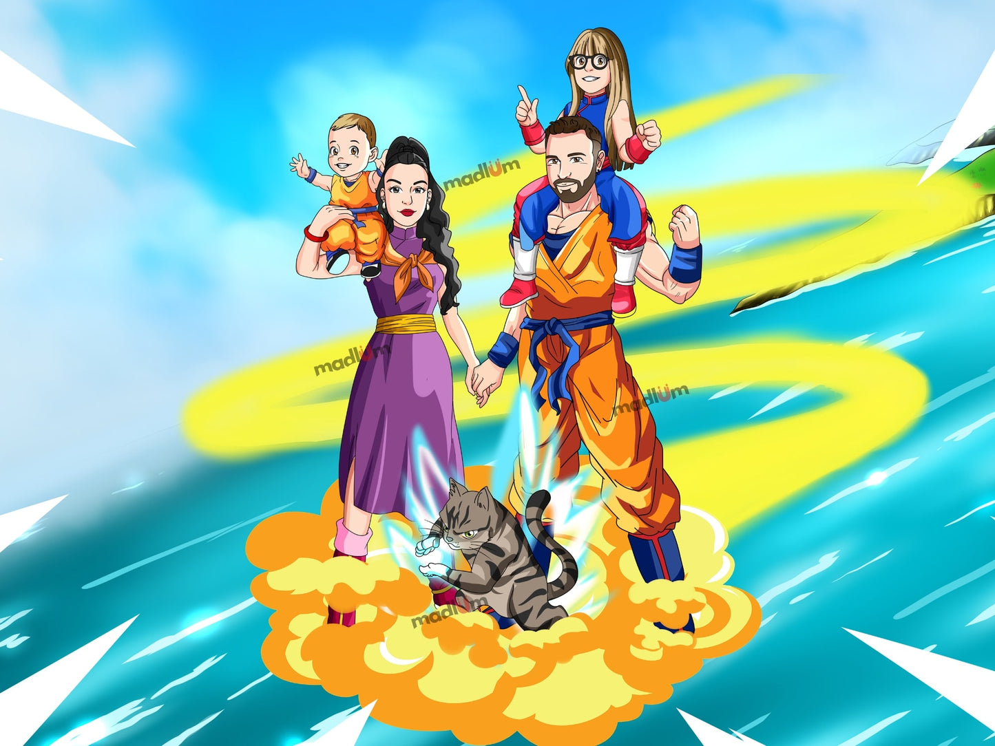 Aangepast Portret Wordt Super Saiyan