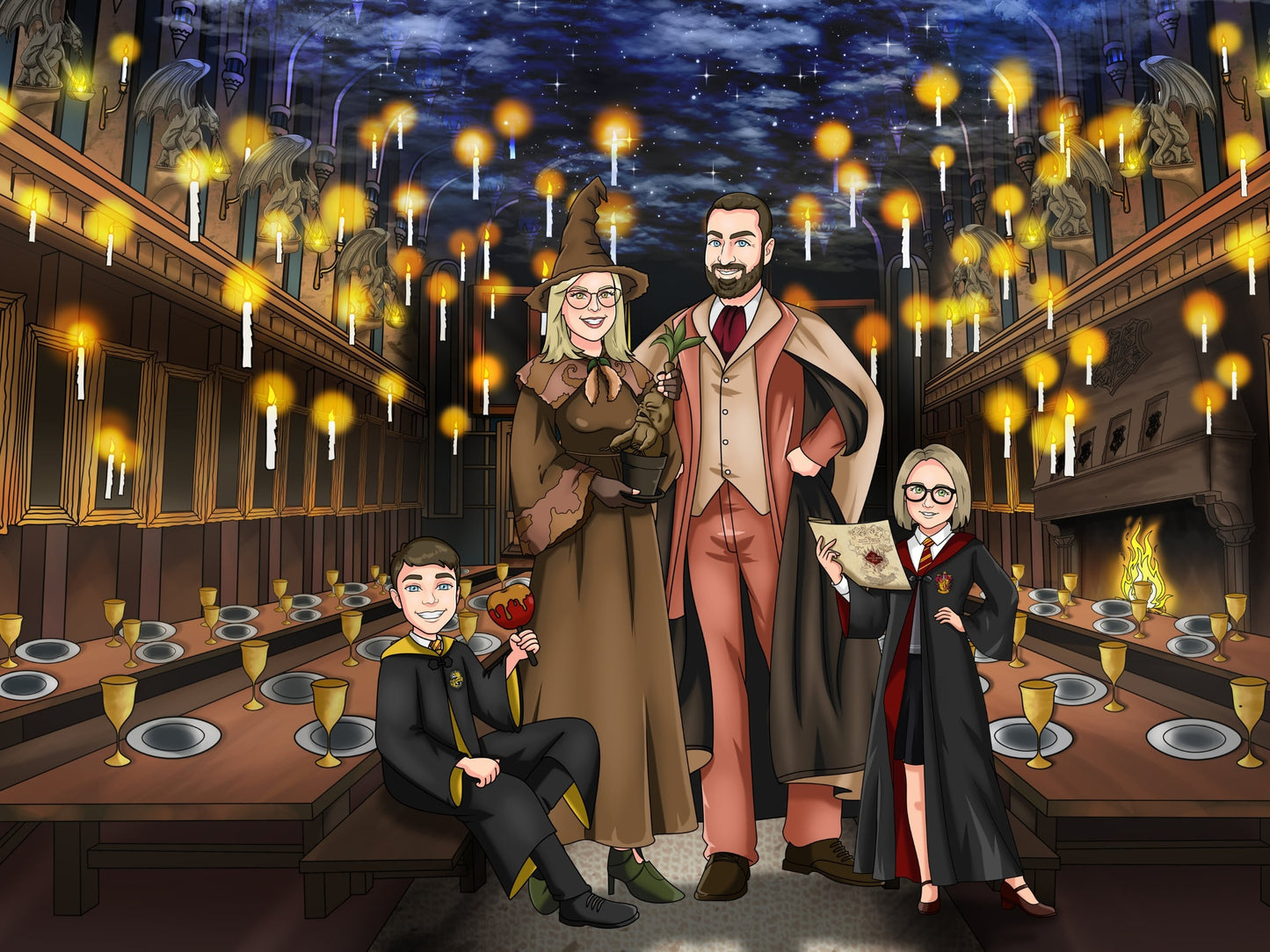 Portrait personnalisé - De Moldus à Sorciers !