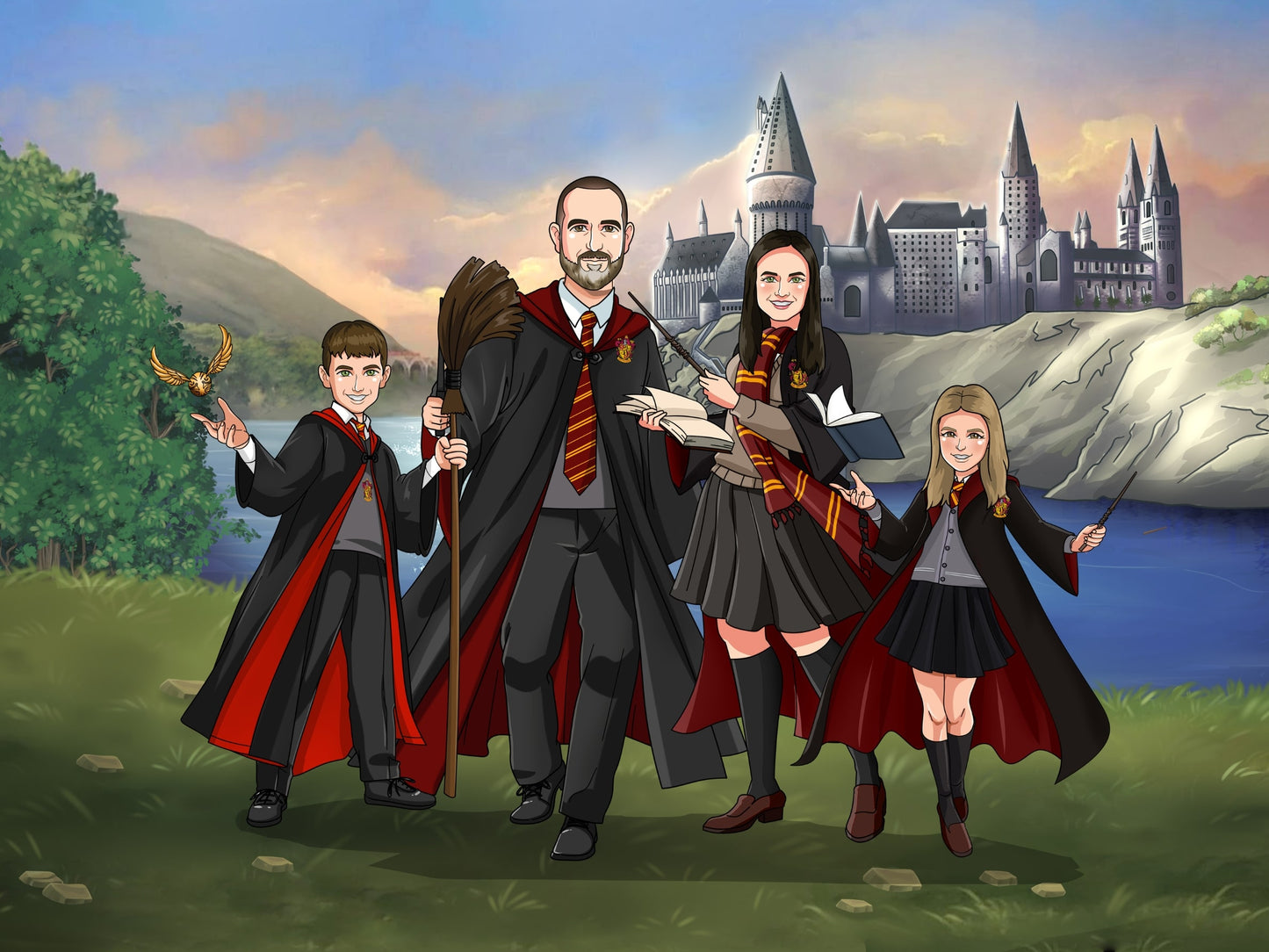 Portrait personnalisé - De Moldus à Sorciers !